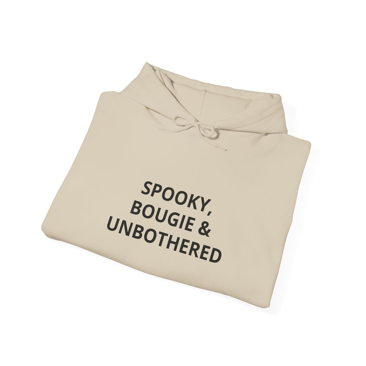Spooky, Bougie & Unbothered Hoodie — Halloween Cozy Graphic Sweatshirt
