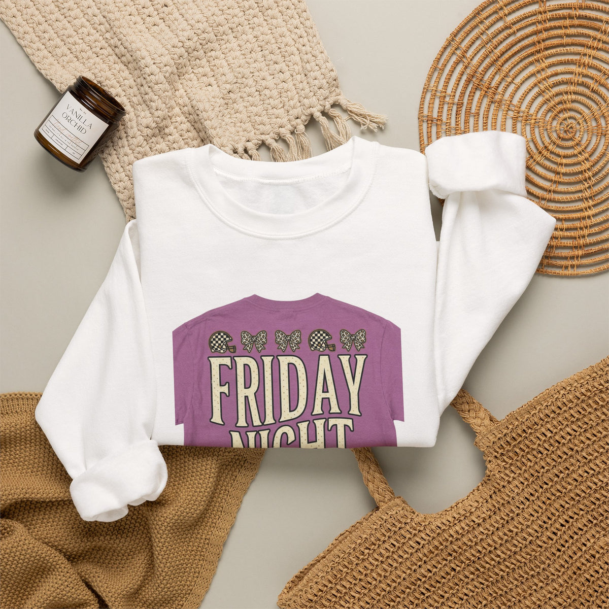 Friday Night Football Crewneck Sweatshirt | Football Season Tee