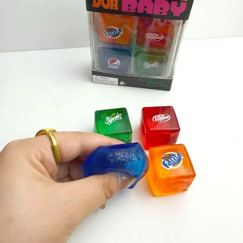 Mini Ice Cube Squishy Toy Set