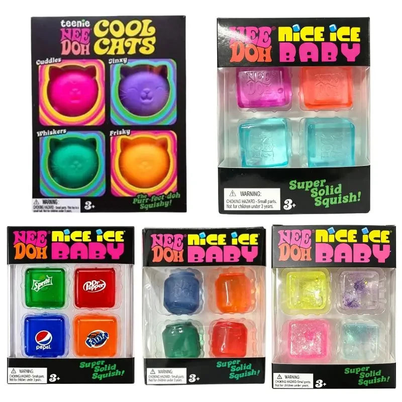 Mini Ice Cube Squishy Toy Set