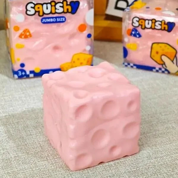 Squishy Cheese Block Fidget Toy