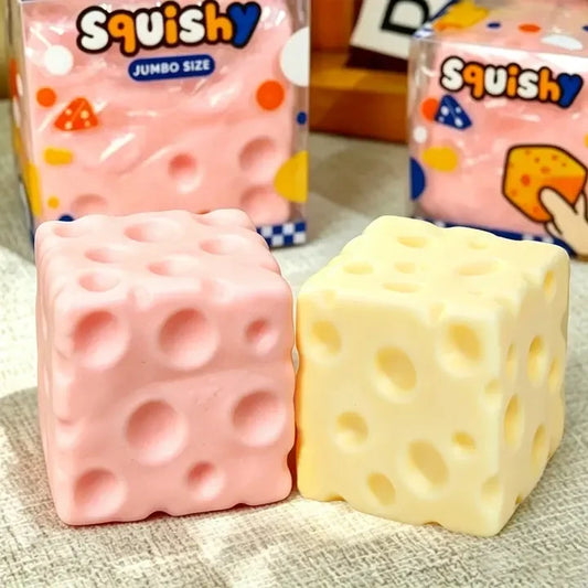 Squishy Cheese Block Fidget Toy