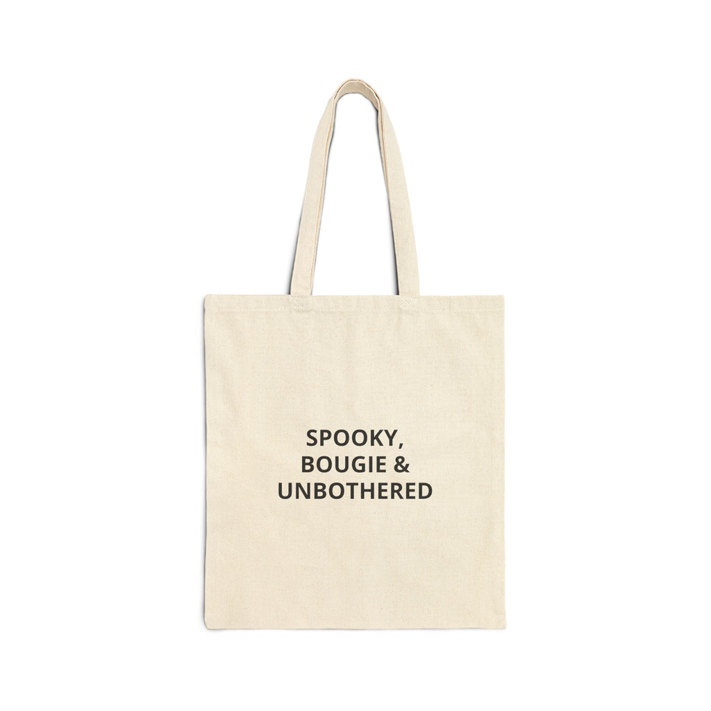 Spooky, Bougie & Unbothered Cotton Tote