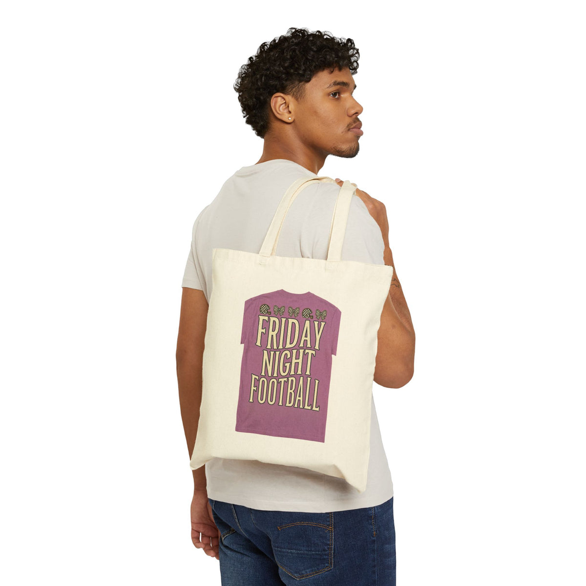 Friday Night Football Tote | Canvas Stadium Bag, High School Game Day