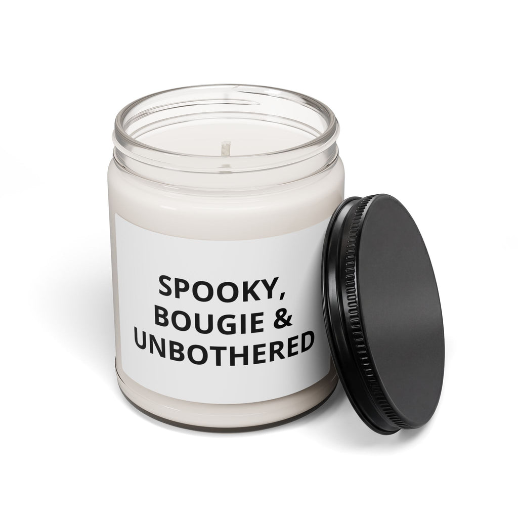 Spooky, Bougie & Unbothered Scented Soy Candle — 9oz Halloween Home Decor Gift