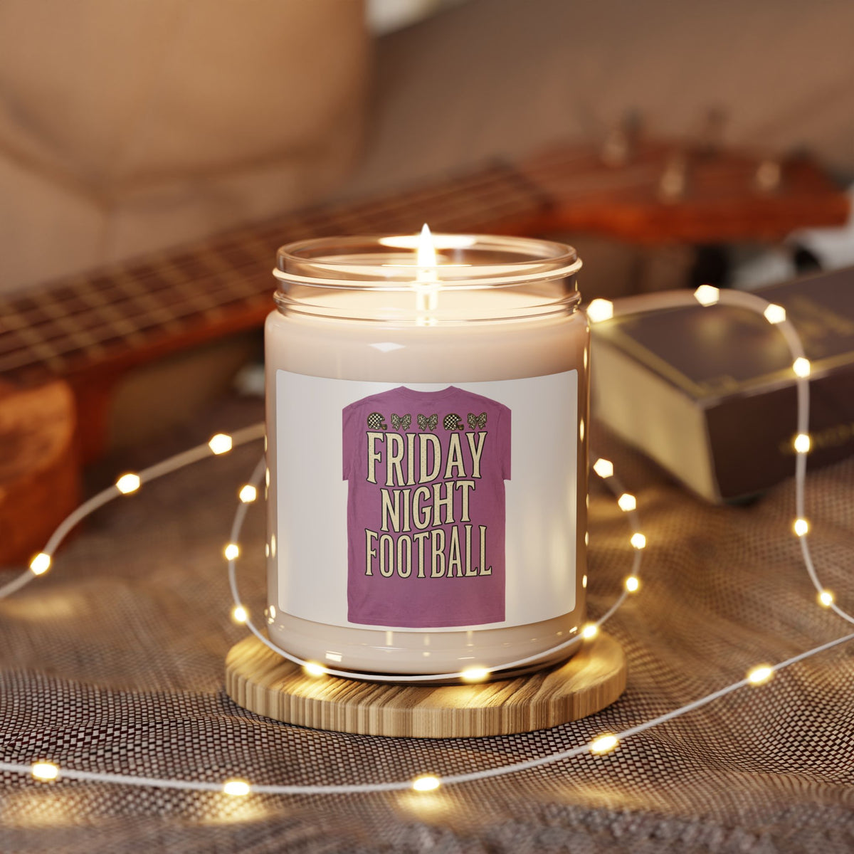 Friday Night Football Candle | Soy Jar, Football Season Decor